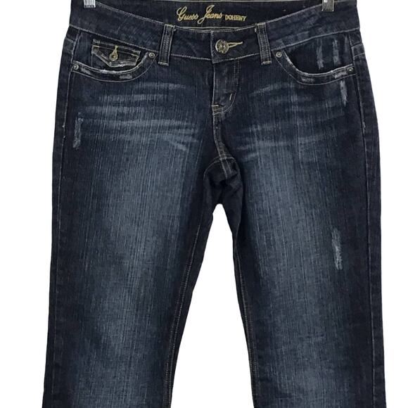 GUESS Jeans Doheny Bootcut Dark Indigo Blue Wash Jeans sz 29 x 33 1/2 Y2K - Picture 6 of 9